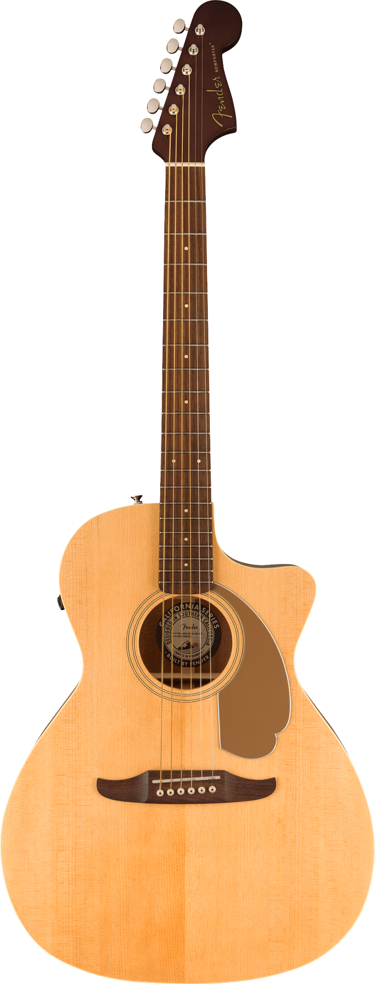Акустическая гитара Fender Newporter Player, Walnut Fingerboard, Gold Pickguard, Natural - 2