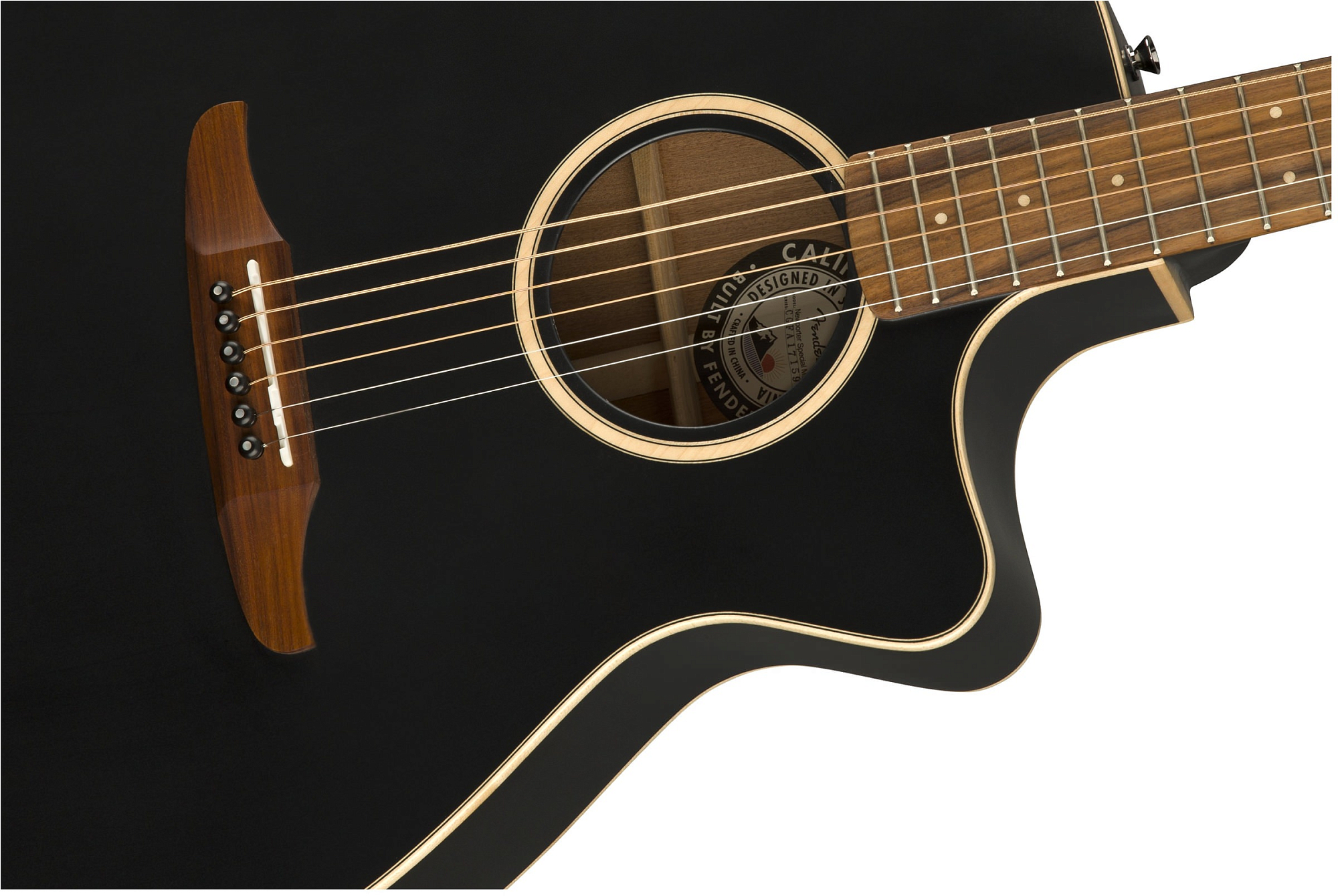 Акустическая гитара Fender Newporter Special Matte Black - 11