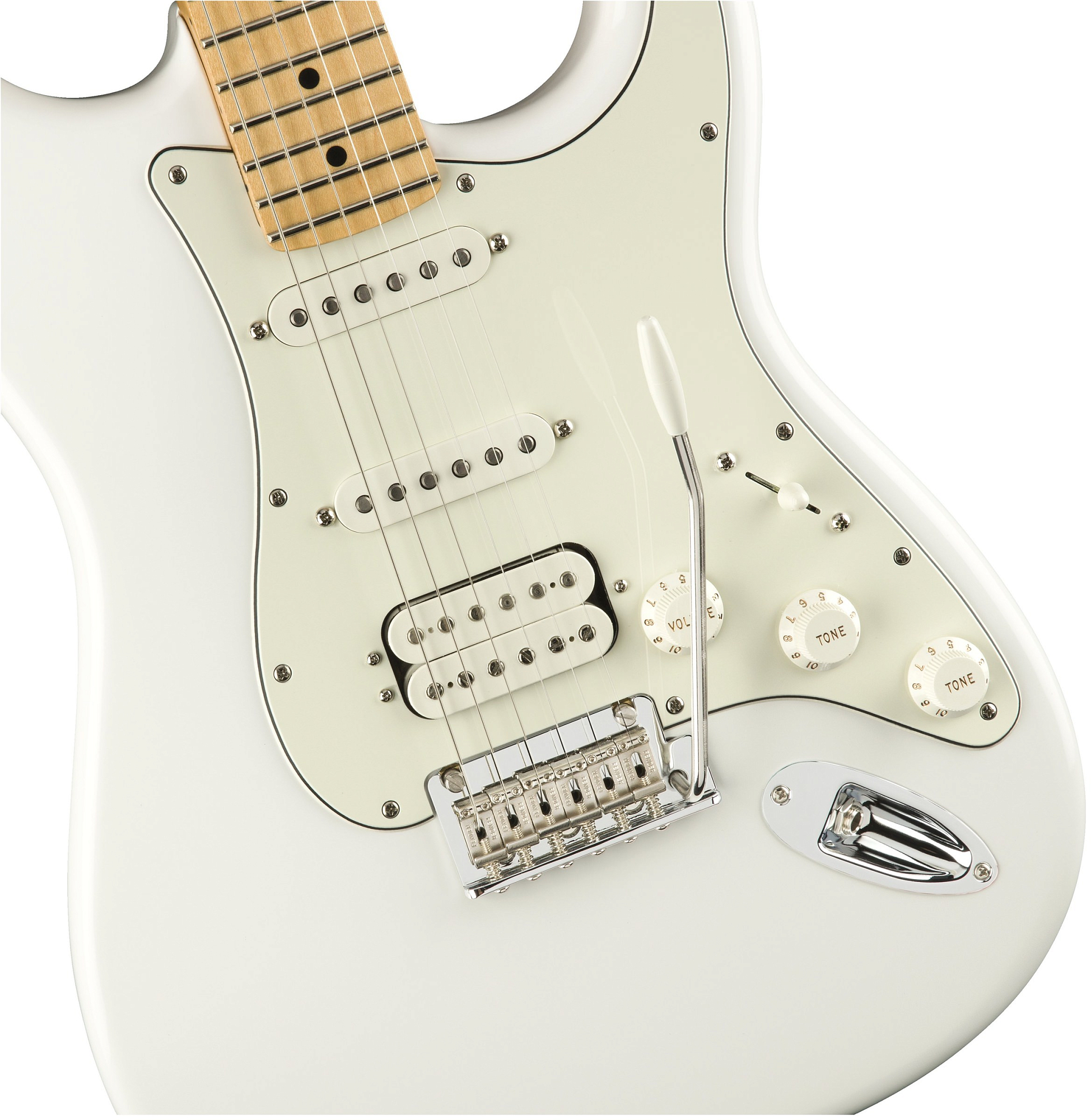 Электрогитара Fender PLAYER Stratocaster HSS MN Polar White, Белый полярный - 10