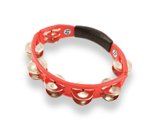Latin Percussion LP151 Cyclops Tambourine тамбурин, красный пластик, 14 тарелочек