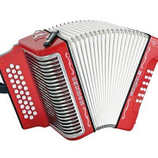 Баян диатонический Hohner Corona III BbEbAb E. Zuleta, red glitter