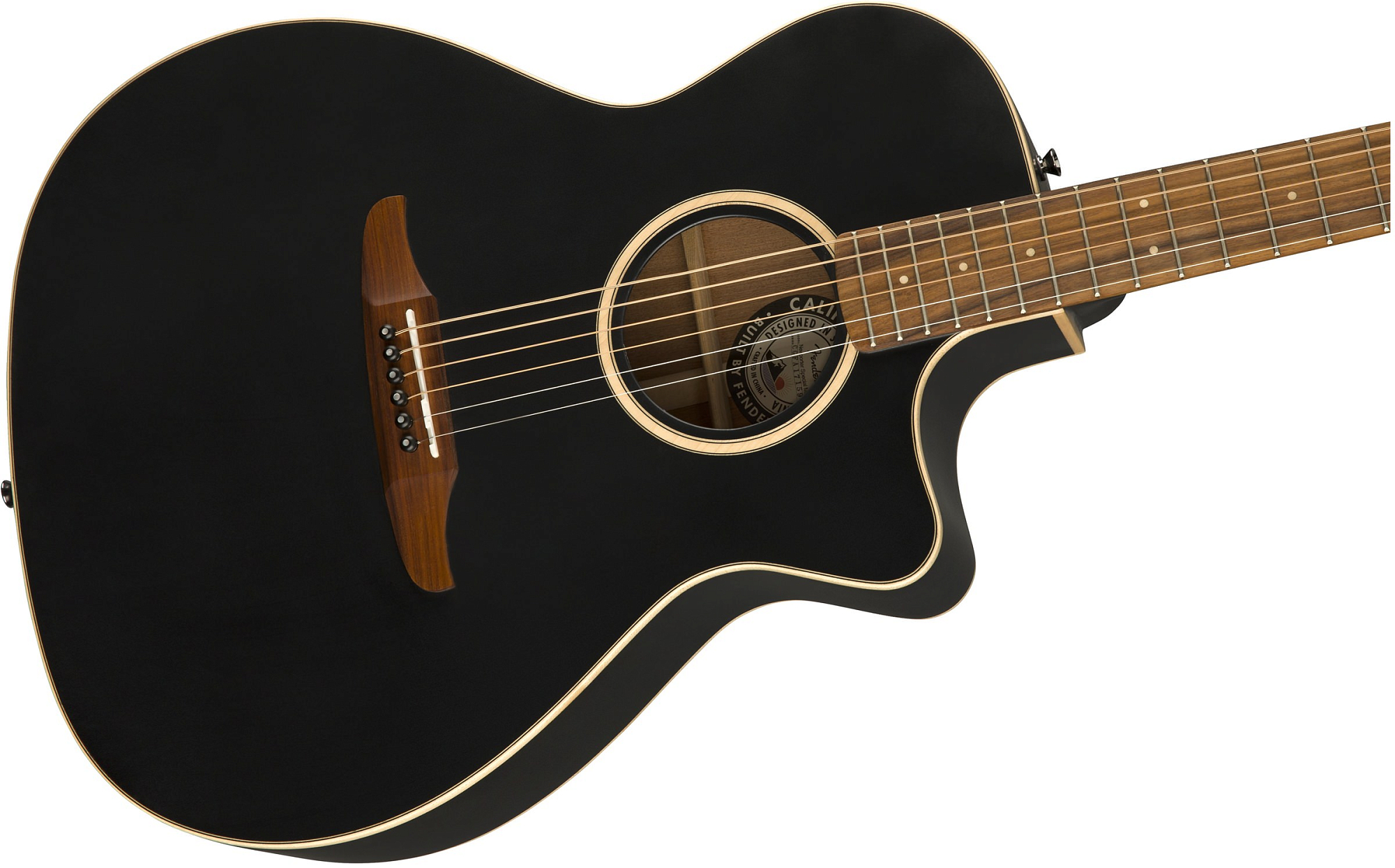 Акустическая гитара Fender Newporter Special Matte Black - 10