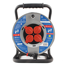 Удлинитель на катушке 16А/3.5кВт Электрическая мануфактура PC44801 PowerCube, 4 роз., 30м 3х2, 50мм2