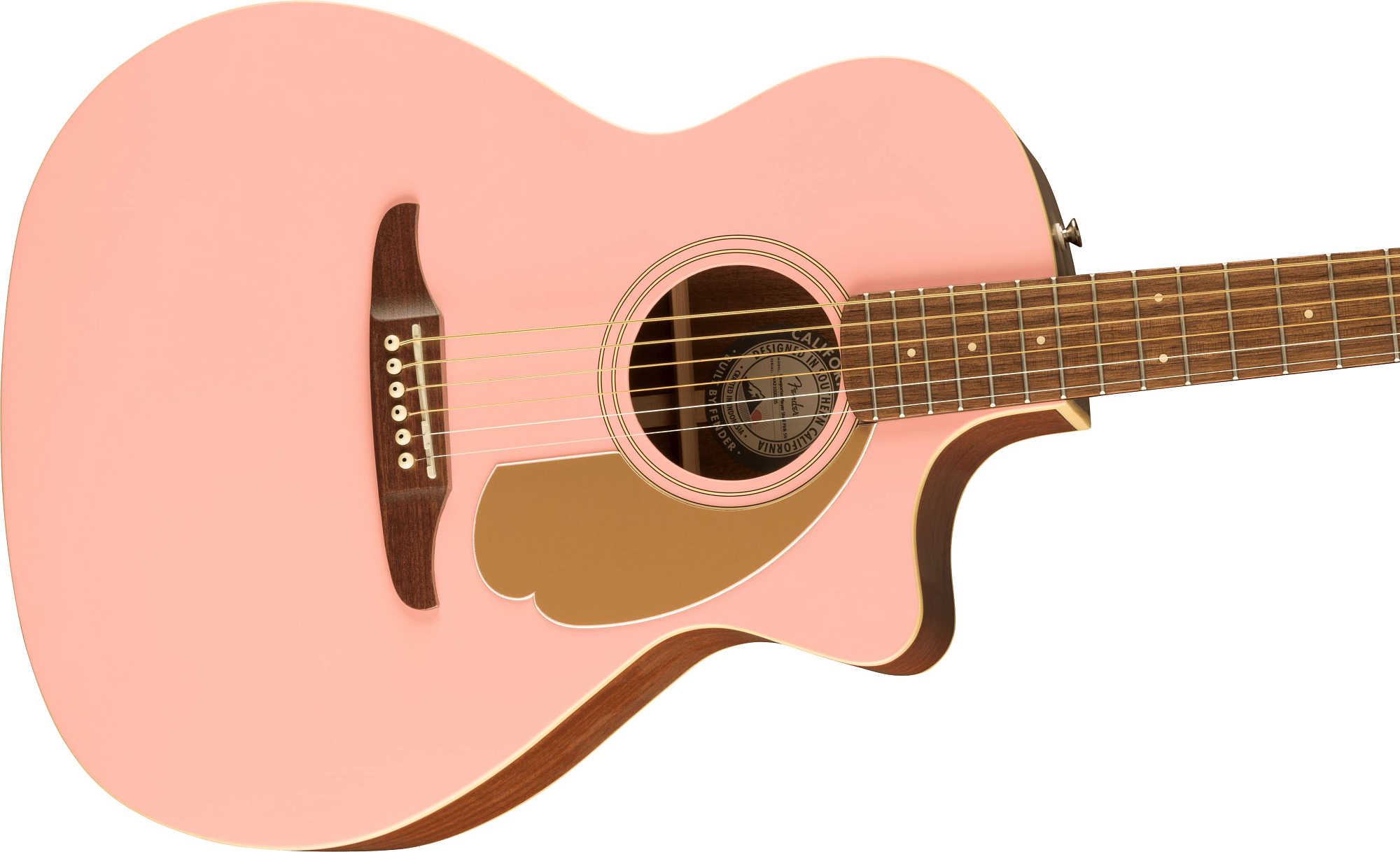 Акустическая гитара Fender Newporter Player Shell Pink, Розовый Shell - 10