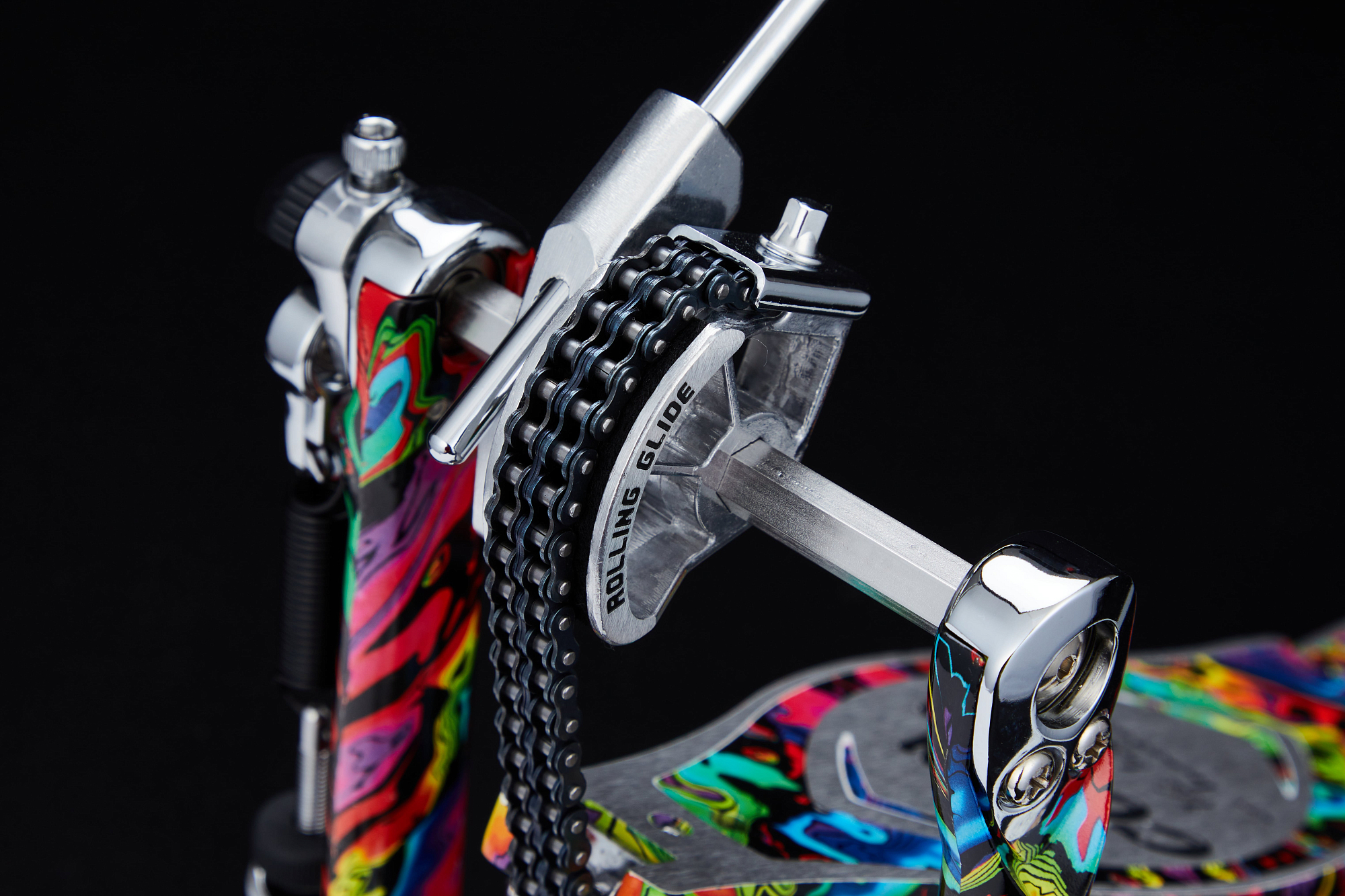 Педаль для барабана Tama HP900RMPR Rolling Glide Single Pedal, Psychedelic Rainbow - 12