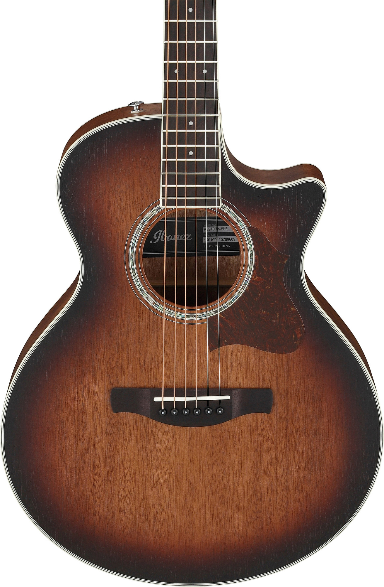 Акустическая гитара Ibanez AE240JR-MHS, Коричневый санбёрст - 9
