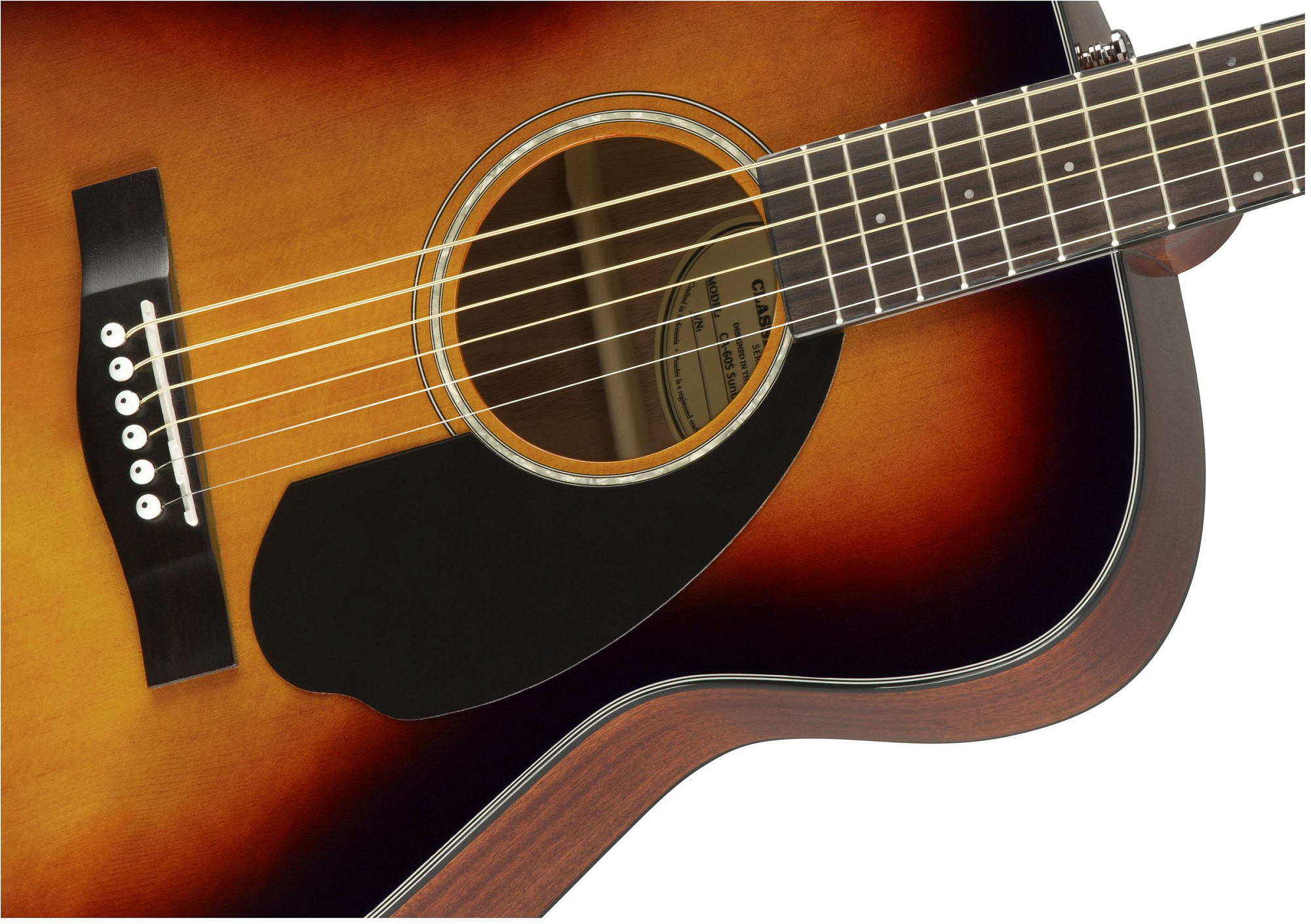 Акустическая гитара Fender Cc-60S Sunburst - 12