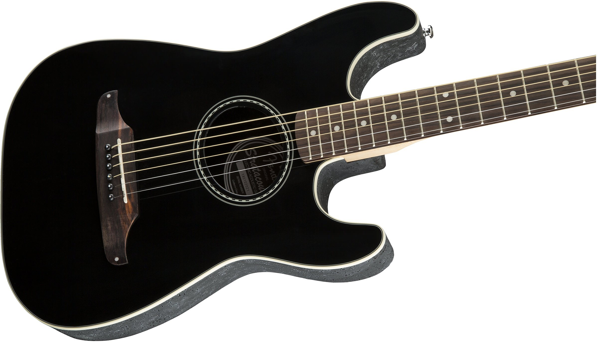 Акустическая гитара Fender STRATACOUSTIC BLACK - 6