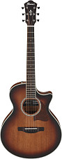 Акустическая гитара Ibanez AE240JR-MHS, Коричневый санбёрст
