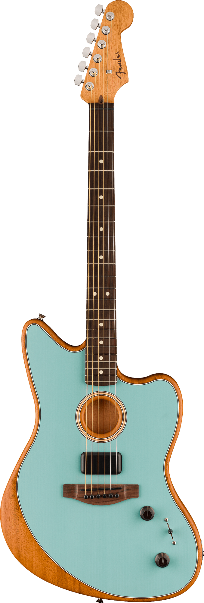 Электроакустическая гитара Fender Acoustasonic Player Jazzmaster RW Ice Blue - 7